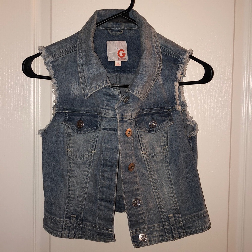 G by Guess Jean jacket vest